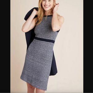 Anthropologie Literatus Knit Dress by Dolan XS Navy Tweed